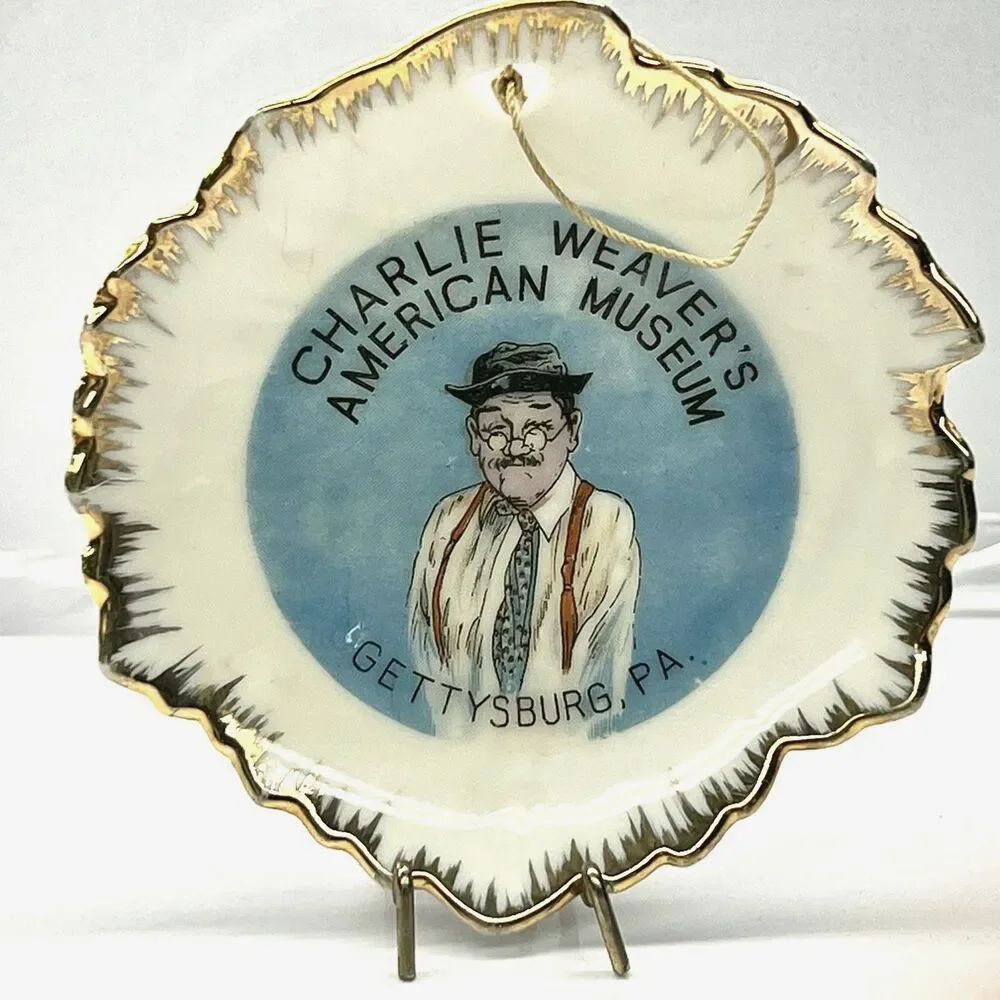 Gettysburg-PA Charlie Weaver American Museum Miniature Souvenir Plate 4” String